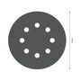 Disco de Lixa Velcro Bosch PRO F355 125mm Grão 320 com 5 Unidades