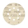 Disco de Lixa Velcro Bosch PRO F355 125mm Grão 600 com 5 Unidades