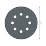 Disco de Lixa Velcro Bosch PRO F355 125mm Grão 600 com 5 Unidades