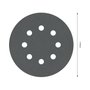Disco de lixa Velcro Bosch PRO F355 125mm Grão 400 com 5 unidades