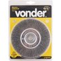 Escova Circular Aço Carbono Ondulada  6" x 1/2" x 1/2" Vonder