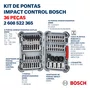 Jogo de Bits Soquetes 36 Peças Pro Impact 2608552517-000 Bosch