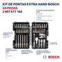 Jogo De Bits e Soquetes Bosch 43pçs Extra Hard