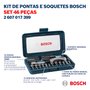 Jogo De Bits e Soquetes Bosch 46 Peças Extra Hard