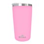 Kit 40 Copos Térmicos Aço Inox 420ML Rosa p/ Água Cerveja Café - Quente e Frio