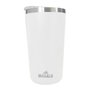 Kit 50 Copos Térmicos Aço Inox 420ML Branco p/ Água Cerveja Café - Quente e Frio