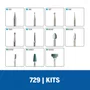 Kit De Acessórios 11 peças Para Gravar Esculpir e Esmerilhar 729 Dremel