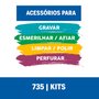 Kit De Acessórios 735 Dremel 9 Peças Para Vidro e Pedra