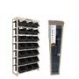 Kit Estante Gaveteiro Organizador Com 21 Gavetas N7 Preta Presto