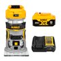 Kit Tupia Compacta DCW600B + Bateria 5Ah + Carregador DeWalt
