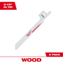 Lâmina Serra Sabre Mini 3" 1/2 Madeira 5Pçs 49-00-5310 Milwaukee