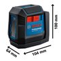 Nível a Laser Bosch 12M GLL 12-22G LI Suporte Giratório com Bateria 3,7V