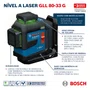 Nível a Laser 30m 3 Linhas a Pilha GLL 80-33 G Bosch