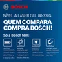 Nível a Laser 30m 3 Linhas a Pilha GLL 80-33 G Bosch