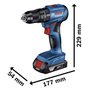 Parafusadeira Furadeira Bosch 18V GSB 185-LI Com Bateria BL