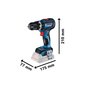 Parafusadeira Furadeira de Impacto GSB 18V-90C Bosch Sem Bateria