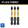 Ponta Phillips #1 Flextorq 2 1/4" 3 Peças DWAF2PH1IR3 DeWalt