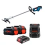 Roçadeira 18V Bosch GFR 18V-23 + Carreg e 2 Baterias 8Ah ProCORE + Bateria 2Ah de Brinde