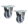 Rodízio Fixo 2” FLR 210 BP 45kg Cinza 100559 2un Rod-Car