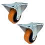 Rodízio Fixo 3” FLR 312 UFK 170kg PU Laranja 121650 2un Rod-Car
