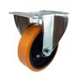 Rodízio Fixo 5” FLR 514 UFN 300kg PU Laranja Bucha 106527 2un Rod-Car