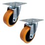 Rodízio Giratório 3” GLR 312 UFK 170kg PU Laranja 121274 2 unRod-Car