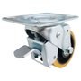 Rodízio Giratório 3” GLROA 312 UFK 170kg PU Laranja Rolamento e Freio 121649 Rod-Car