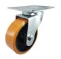 Rodízio Giratório 4” GLR 414 UFK 250kg PU Laranja Rolamento 113848 Rod-Car