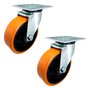 Rodízio Giratório 6” GIR 62 UFK 450kg PU Laranja Rolamento 105032 2un Rod-Car
